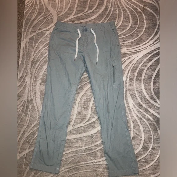 VUORI Pants Womens Large Green/grey Ripstop joggers Comfort Casual Active VW401 - Picture 2 of 5